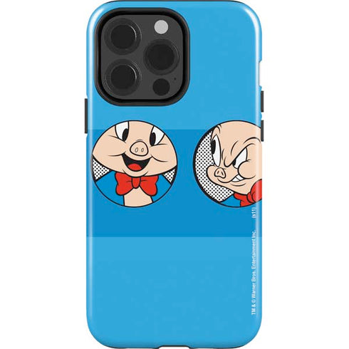 Looney Tunes Porky Pig Two Circles iPhone 15 Pro Impact Case